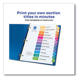 Customizable Table Of Contents Ready Index Multicolor Dividers, 12-tab, Jan. To Dec., 11 X 8.5, 6 Sets