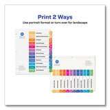 Customizable Table Of Contents Ready Index Multicolor Dividers, 12-tab, Jan. To Dec., 11 X 8.5, 6 Sets