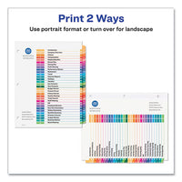 Customizable Table Of Contents Ready Index Multicolor Dividers, 31-tab, 1 To 31, 11 X 8.5, 6 Sets