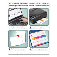 Customizable Table Of Contents Ready Index Multicolor Dividers, 31-tab, 1 To 31, 11 X 8.5, 6 Sets