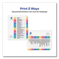 Customizable Table Of Contents Ready Index Multicolor Dividers, 26-tab, A To Z, 11 X 8.5, 6 Sets