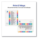 Customizable Table Of Contents Ready Index Multicolor Dividers, 26-tab, A To Z, 11 X 8.5, 6 Sets