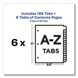 Customizable Table Of Contents Ready Index Multicolor Dividers, 26-tab, A To Z, 11 X 8.5, 6 Sets