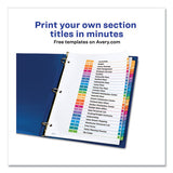 Customizable Table Of Contents Ready Index Multicolor Dividers, 26-tab, A To Z, 11 X 8.5, 6 Sets