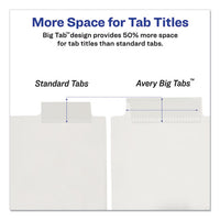 Insertable Big Tab Plastic Dividers, 8-tab, 11 X 8.5, Clear, 1 Set