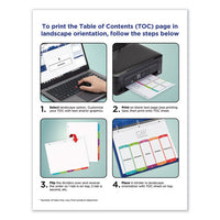 Customizable Toc Ready Index Multicolor Dividers, 1-5, Letter