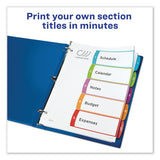 Customizable Toc Ready Index Multicolor Dividers, 1-5, Letter