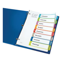 Customizable Toc Ready Index Multicolor Dividers, 1-8, Letter