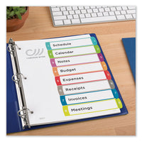 Customizable Toc Ready Index Multicolor Dividers, 1-8, Letter