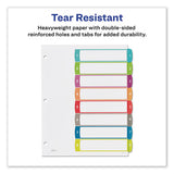 Customizable Toc Ready Index Multicolor Dividers, 1-8, Letter