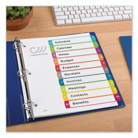 Customizable Toc Ready Index Multicolor Dividers, 1-10, Letter