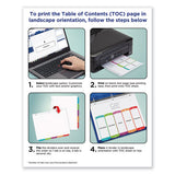 Customizable Toc Ready Index Multicolor Dividers, A-z, Letter