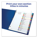 Customizable Toc Ready Index Multicolor Dividers, A-z, Letter