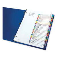 Customizable Toc Ready Index Multicolor Dividers, A-z, Letter