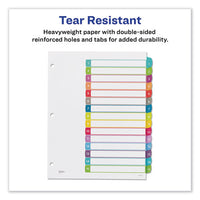 Customizable Toc Ready Index Multicolor Dividers, 1-15, Letter