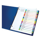 Customizable Toc Ready Index Multicolor Dividers, 1-15, Letter