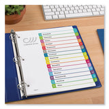 Customizable Toc Ready Index Multicolor Dividers, 1-15, Letter