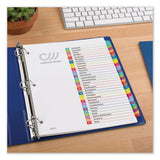 Customizable Toc Ready Index Multicolor Dividers, 1-31, Letter