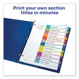 Customizable Toc Ready Index Multicolor Dividers, Jan-dec, Letter