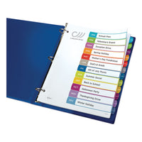 Customizable Toc Ready Index Multicolor Dividers, Jan-dec, Letter