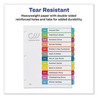 Customizable Toc Ready Index Multicolor Dividers, Jan-dec, Letter