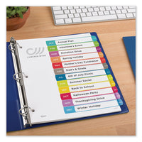 Customizable Toc Ready Index Multicolor Dividers, Jan-dec, Letter