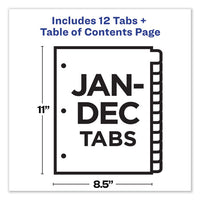 Customizable Toc Ready Index Multicolor Dividers, Jan-dec, Letter