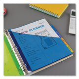 Insertable Big Tab Plastic 2-pocket Dividers, 5-tab, 11.13 X 9.25, Assorted, 1 Set