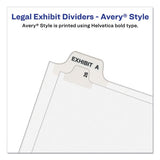 Preprinted Legal Exhibit Side Tab Index Dividers, Avery Style, 25-tab, Table Of Contents, 11 X 8.5, White, 25-pack