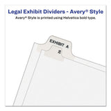 Preprinted Legal Exhibit Side Tab Index Dividers, Avery Style, 10-tab, 2, 11 X 8.5, White, 25-pack