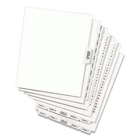 Preprinted Legal Exhibit Side Tab Index Dividers, Avery Style, 10-tab, 3, 11 X 8.5, White, 25-pack