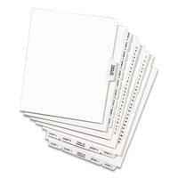 Preprinted Legal Exhibit Side Tab Index Dividers, Avery Style, 10-tab, 4, 11 X 8.5, White, 25-pack