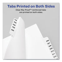 Preprinted Legal Exhibit Side Tab Index Dividers, Avery Style, 10-tab, 5, 11 X 8.5, White, 25-pack