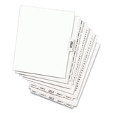 Preprinted Legal Exhibit Side Tab Index Dividers, Avery Style, 10-tab, 5, 11 X 8.5, White, 25-pack