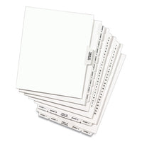 Preprinted Legal Exhibit Side Tab Index Dividers, Avery Style, 10-tab, 6, 11 X 8.5, White, 25-pack