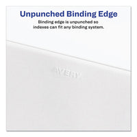 Preprinted Legal Exhibit Side Tab Index Dividers, Avery Style, 10-tab, 6, 11 X 8.5, White, 25-pack