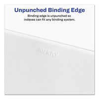 Preprinted Legal Exhibit Side Tab Index Dividers, Avery Style, 10-tab, 7, 11 X 8.5, White, 25-pack