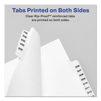 Preprinted Legal Exhibit Side Tab Index Dividers, Avery Style, 10-tab, 7, 11 X 8.5, White, 25-pack