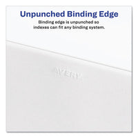 Preprinted Legal Exhibit Side Tab Index Dividers, Avery Style, 10-tab, 8, 11 X 8.5, White, 25-pack