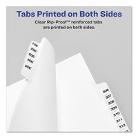 Preprinted Legal Exhibit Side Tab Index Dividers, Avery Style, 10-tab, 8, 11 X 8.5, White, 25-pack