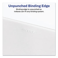 Preprinted Legal Exhibit Side Tab Index Dividers, Avery Style, 10-tab, 9, 11 X 8.5, White, 25-pack