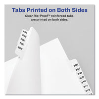 Preprinted Legal Exhibit Side Tab Index Dividers, Avery Style, 10-tab, 10, 11 X 8.5, White, 25-pack