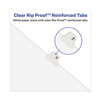 Avery-style Preprinted Legal Bottom Tab Divider, Exhibit A, Letter, White, 25-pk