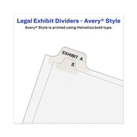 Avery-style Preprinted Legal Bottom Tab Divider, Exhibit A, Letter, White, 25-pk