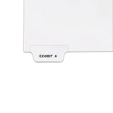 Avery-style Preprinted Legal Bottom Tab Divider, Exhibit A, Letter, White, 25-pk