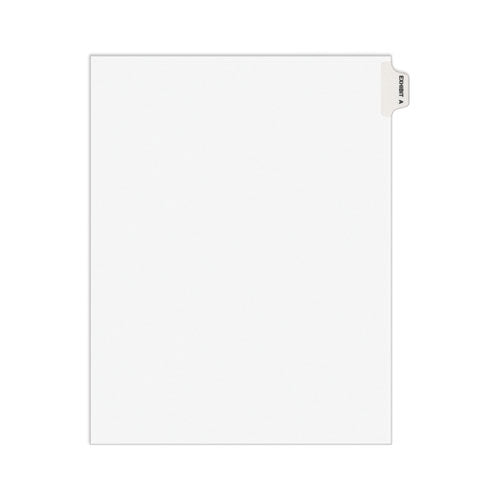 Avery-style Preprinted Legal Bottom Tab Divider, Exhibit B, Letter, White, 25-pk