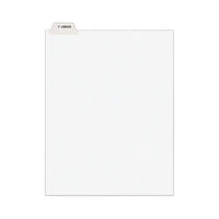 Avery-style Preprinted Legal Bottom Tab Divider, Exhibit J, Letter, White, 25-pk