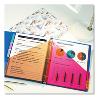 Big Tab Insertable Two-pocket Plastic Dividers, 5-tab, 11.13 X 9.25, Assorted, 1 Set
