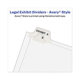 Avery-style Preprinted Legal Bottom Tab Dividers, Exhibit U, Letter, 25-pack