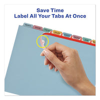 Print And Apply Index Maker Clear Label Plastic Dividers With Printable Label Strip, 8-tab, 11 X 8.5, Translucent, 5 Sets